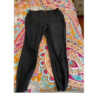 Fashion Nova Curve Black Denim Button Jeans 20